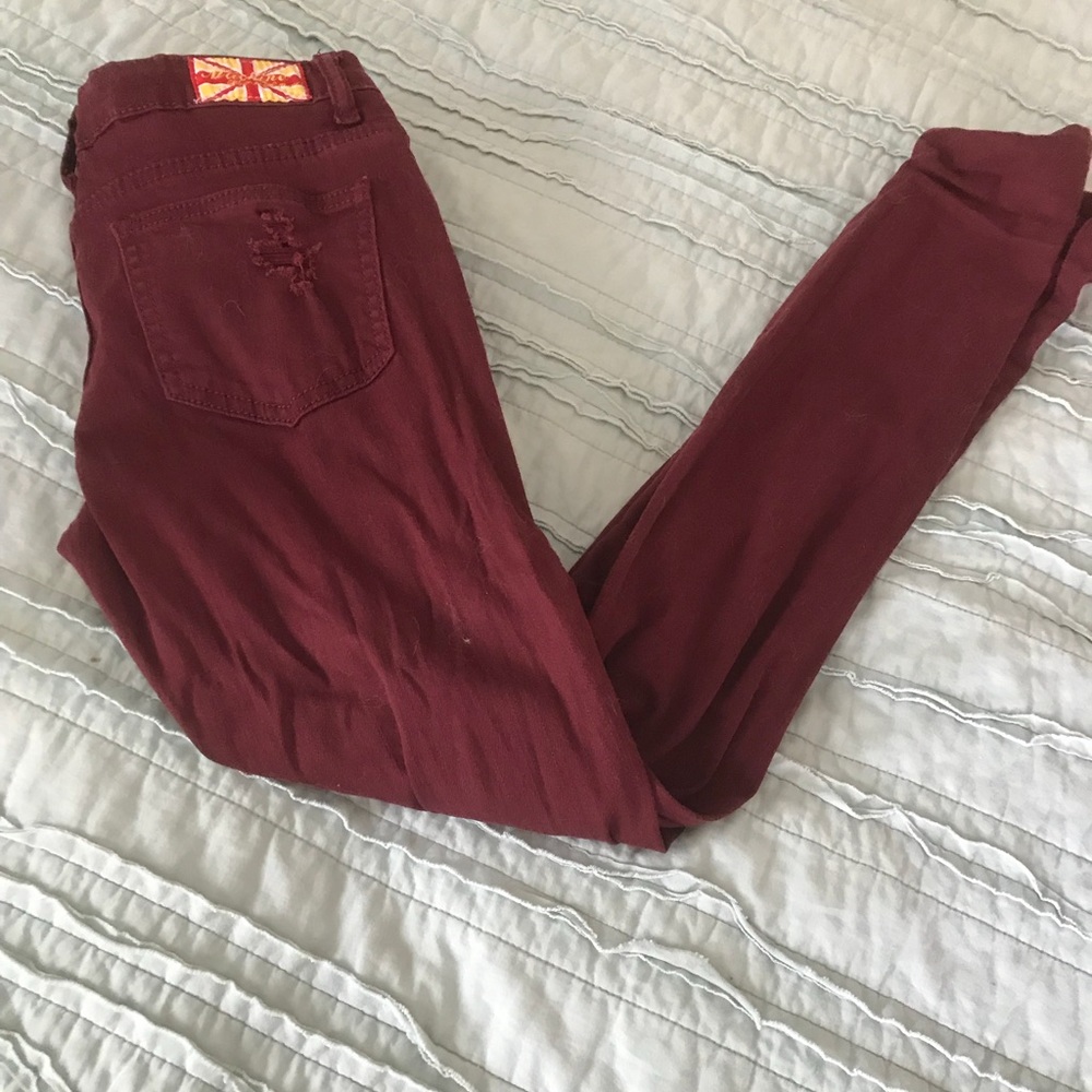 Machine distressed jeans size 28!